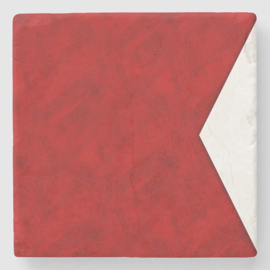 B Bravo Wasserfarbe Wasserzeichen Seefahrtzeiche Steinuntersetzer (Vorderseite)