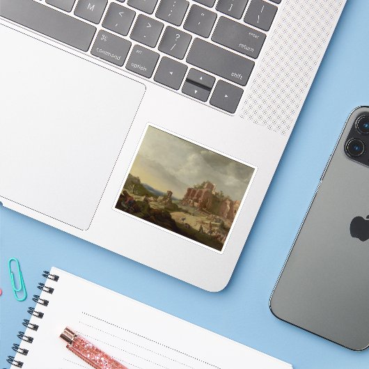 B. Breenbergh - Die Steinigung von Saint Stephen Aufkleber (Laptop mit iPhone)