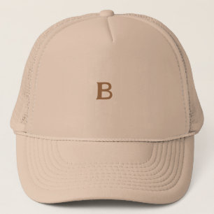 B Brief gedruckt Monogram Ersttracker-Hut Truckerkappe