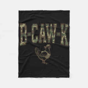B-caw-k Lustiger Huhn Militär Camo Armee Soldat T Fleecedecke