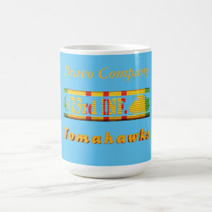 B Co. 4/23. VSR Tomahawks-Insignien-Tasse Kaffeetasse