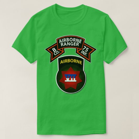 B Co 75. VII Corps Im Flugzeug T-Shirt (Design vorne)