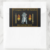 B CO-Aufkleber Rechteckiger Aufkleber (Tasche)