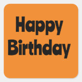 B-Day-Aufkleber Quadratischer Aufkleber (Vorderseite)