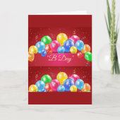 "B Day" Greeting Karte (Vorderseite)