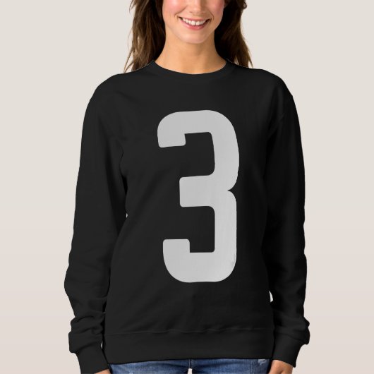 B Day Number 3 Monogram Norwester Font Initial Alp Sweatshirt (Vorderseite)