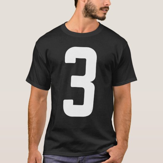 B Day Number 3 Monogram Norwester Font Initial Alp T-Shirt (Vorderseite)