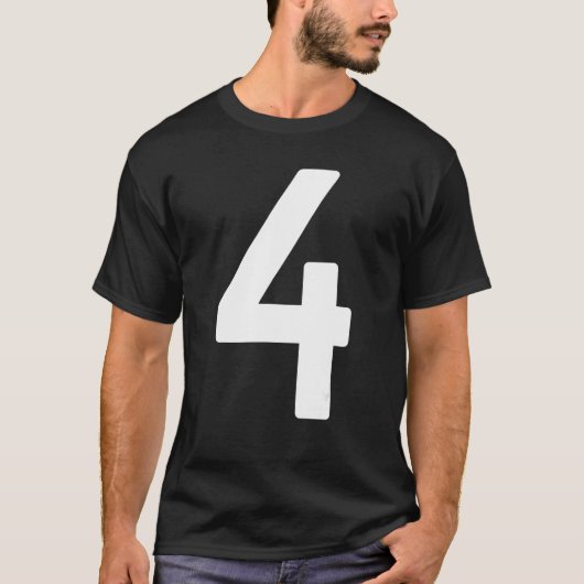 B Day Number 4 Monogram Norwester Font Initial Alp T-Shirt (Vorderseite)