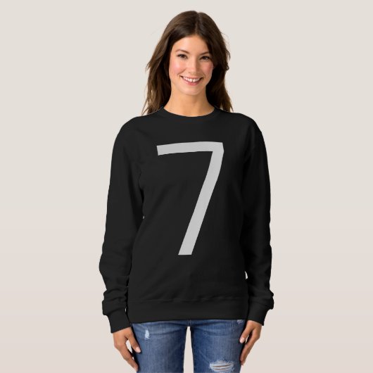 B Day Number 7 Monogram Poppins Font Initial Alpha Sweatshirt (Vorne ganz)