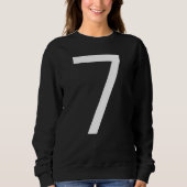 B Day Number 7 Monogram Poppins Font Initial Alpha Sweatshirt (Vorderseite)