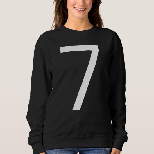 B Day Number 7 Monogram Poppins Font Initial Alpha Sweatshirt (Vorderseite)
