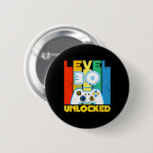 B-day Video Player Level 30 Unlocked Retro Gamer Button (Vorne & Hinten)