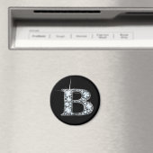 "B" Diamond Bling Magnet (In Situ (Geschirrspüler))
