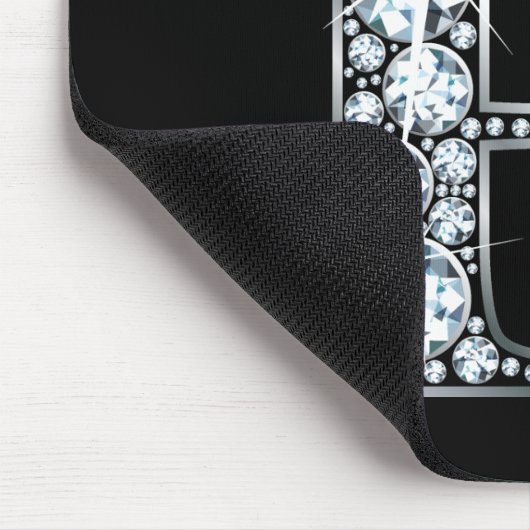 ‚B‘ Diamond Bling Mousepad (Ecke)