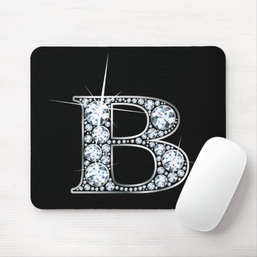 ‚B‘ Diamond Bling Mousepad (Mit Mouse)