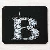 ‚B‘ Diamond Bling Mousepad (Vorne)