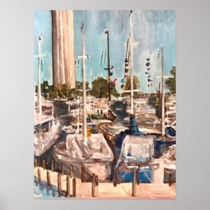 B Dock, in die Bucht legen Poster