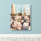 B Dock, setzen in Bay Painting von Therese Kramer Leinwanddruck (Insitu (Holzboden))