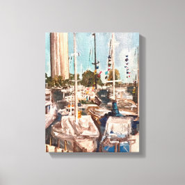 B Dock, setzen in Bay Painting von Therese Kramer Leinwanddruck