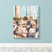 B Dock, setzen in Bay Painting von Therese Kramer Leinwanddruck (Insitu (Holzboden))