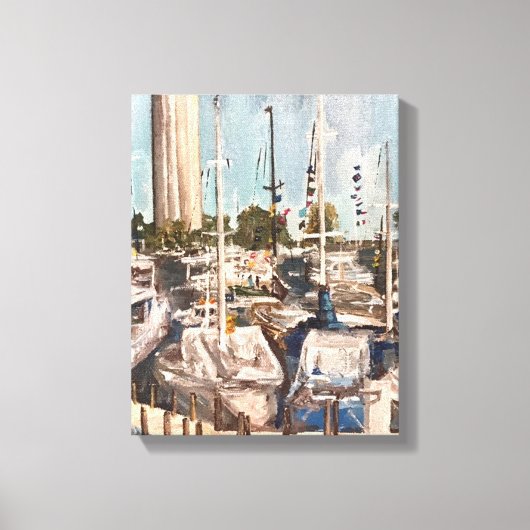 B Dock, setzen in Bay Painting von Therese Kramer Leinwanddruck (Vorderseite)