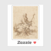 B.E. Murillo - Der jugendliche Johannes der Taufe Aufkleber (Blatt)