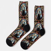 B&E Socken Kühnes und Elaborates Design 002223 (Linkes Detail)