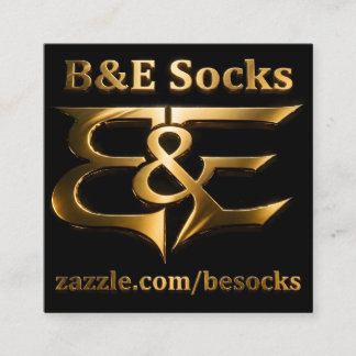 B&E Socken Kühnes und Elaboriertes Design 0048173 Quadratische Visitenkarte