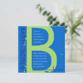 B ERINNERUNGEN Bar Bat Mitzvah Einladung (Stehend Vorderseite)