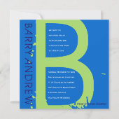 B ERINNERUNGEN Bar Bat Mitzvah Einladung (Vorderseite)