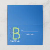 B. ERSTE SAMMLUNG Bar Mitzvah Sitzbegleiter Platzkarte (Außenseite Aufgefaltet)
