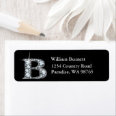 "B" Etikett für die Monogramm-Rücksendeadresse (Insitu)