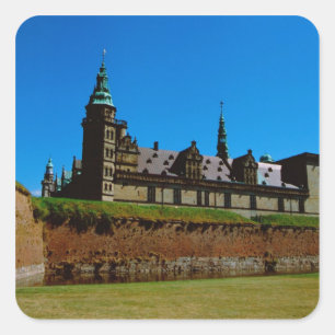 B. Europa, Dänemark, Helsingor, alias Elsinore), Quadratischer Aufkleber