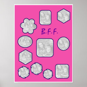 B.F.F. Bild-Collage Poster