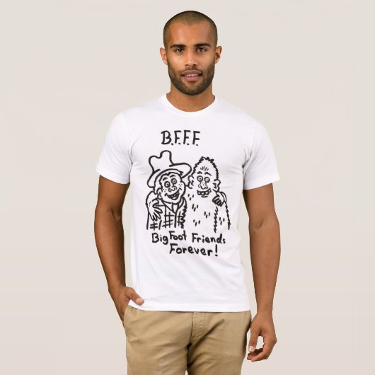 B.F.F.F. Großer Fuß-Freund-für immer T - Shirt (Vorne ganz)