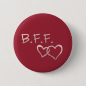 B F F mit verbundenen Herzen Button (Vorderseite)