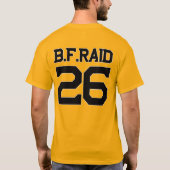 B.F. Raid Hockey Night Tee Gold  (Rückseite)