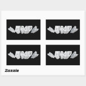 B.F. Raid-Set von 4 Aufklebern Rechteckiger Aufkleber (Blatt)