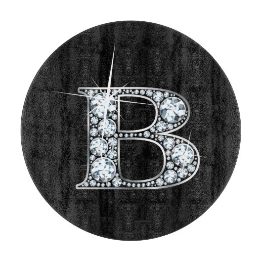 B Falsch-"Diamond" Monogram Schneidebrett (Vorderseite)