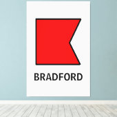 B Familienname Wasserzeichen Leinwanddruck (Insitu (Holzboden))