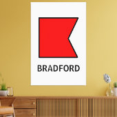 B Familienname Wasserzeichen Leinwanddruck (Insitu (Wohnzimmer))