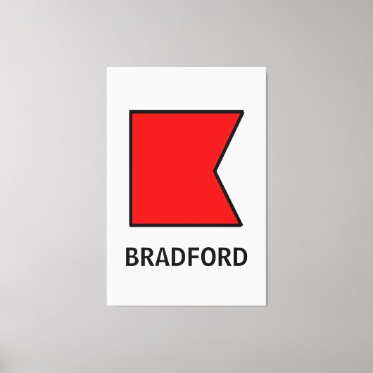 B Familienname Wasserzeichen Leinwanddruck (Vorderseite)