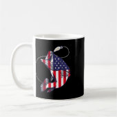 B Fisch American Flag Patriotic Fourth J Kaffeetasse (Links)