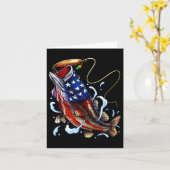 B Fisch American Flag Vater Vierte Karte (Gelbe Blume)