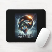 B Fisch Solar Eclipse 8. April 2024 Mousepad (Mit Mouse)