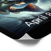 B Fisch Solar Eclipse 8. April 2024 Poster (Ecke)