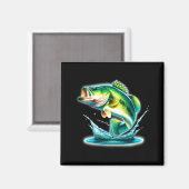 B Fisch Springend Comfort Colors Erwachsene Schwer Magnet (Vorderseite/Rückseite)