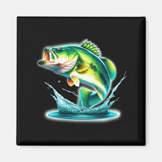 B Fisch Springend Comfort Colors Erwachsene Schwer Magnet (Vorne)