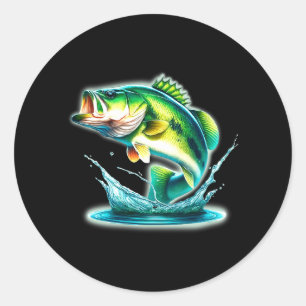 B Fisch springt Comfort Colors Erwachsene Schwerge Runder Aufkleber