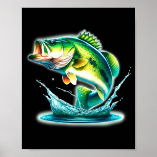 B Fisch Springt Comfort Colors Erwachsener Schwerg Poster